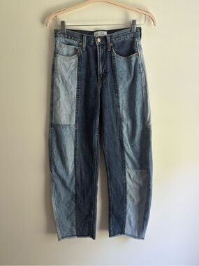 GAP Barrel High Rise Barrel Jeans, Patchwork